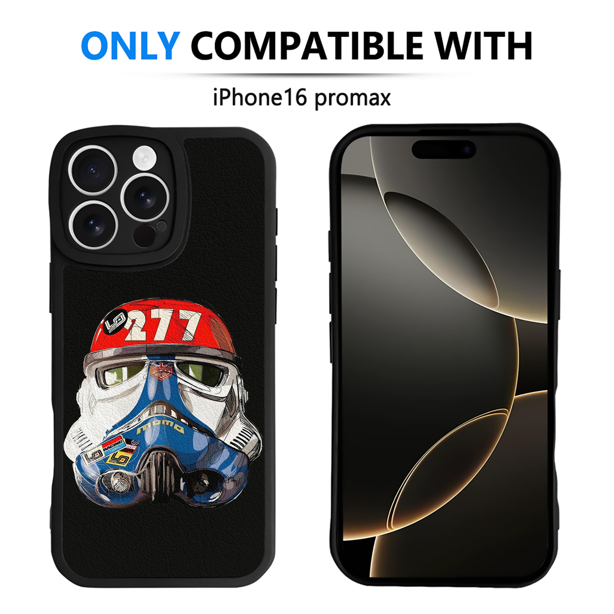（画像用） スター・ウォーズ Star Wars 【iPhone 16シリーズ対応】シリコンスマホケース（レザー調） 材質：シリコン